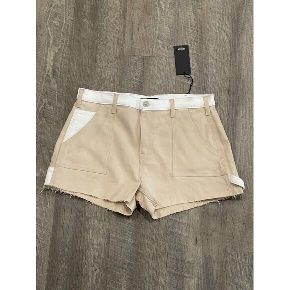 HUDSON Women's Denim Carpenter Short Angora Colorblock Size 32 NWT - Picture 7 of 11